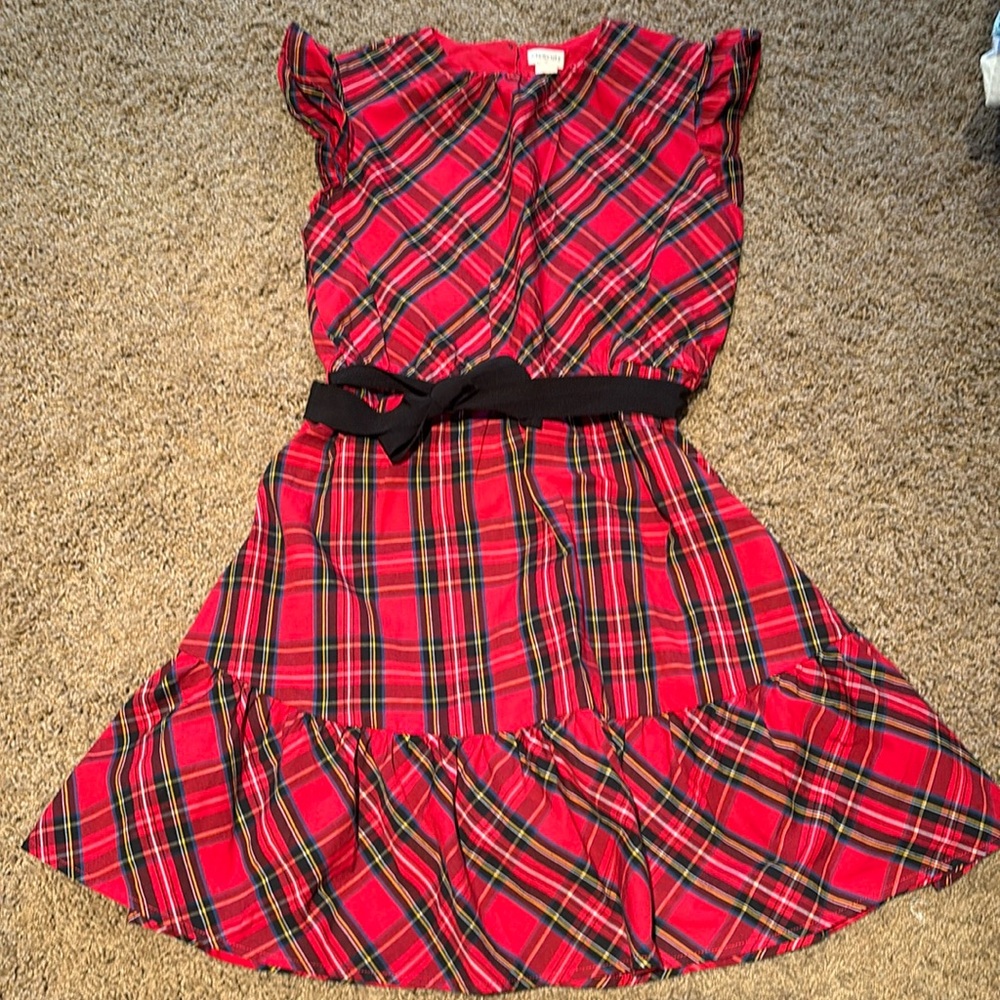 Crewcuts Red Plaid Tartan Holiday Dress